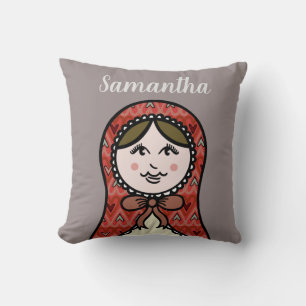 Coussin Poupée russe personnalisée Matryoshka Throw Cushio