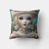 Coussin Poupée Vintage bleue, (Verso)