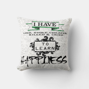 Coussin Pour apprendre le BONHEUR, les leçons de la vie ci