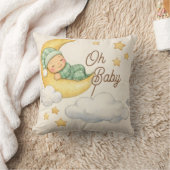 Coussin pour Baby Shower, Oh Bébé, Garçon, Lune | (Couverture)