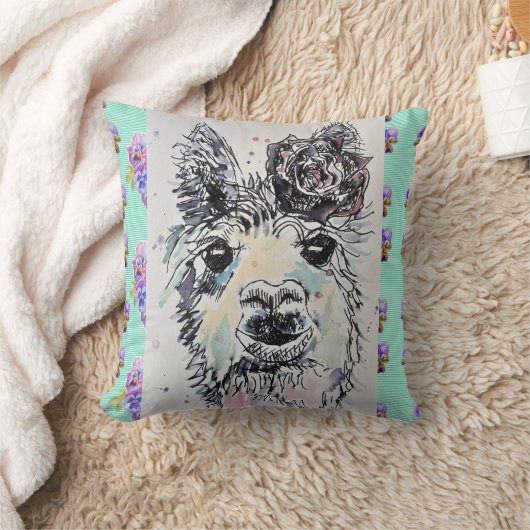 Coussin pour bébé en aquarelle représentant une mi (Couverture)