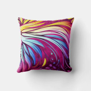 Coussin Pour bébé ou salon Art plumage sur un 8" 