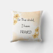 Coussin Pour cet enfant, j'ai prié : Linge de bébé (Verso)