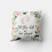 Coussin Pour Cet Enfant, Nous Avons Prié La Bible Verse (Verso)