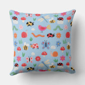 Coussin pour enfants à motif d'insecte mignon (Verso)