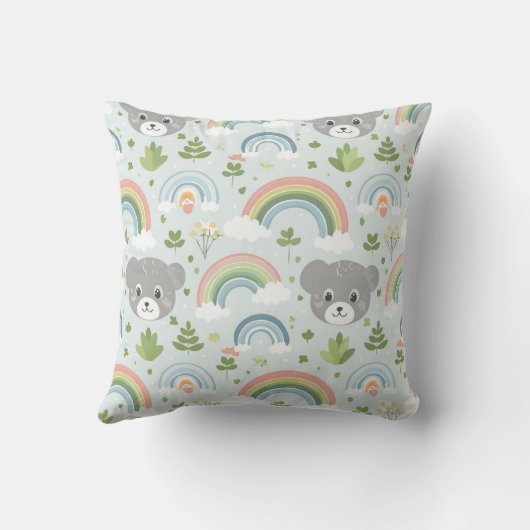 coussin pour enfants avec arc-en-ciel et koala (Verso)