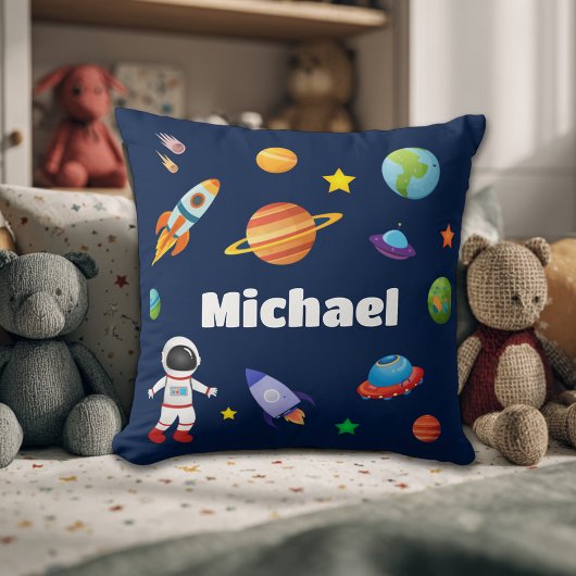 Coussin pour enfants spatiaux personnalisés