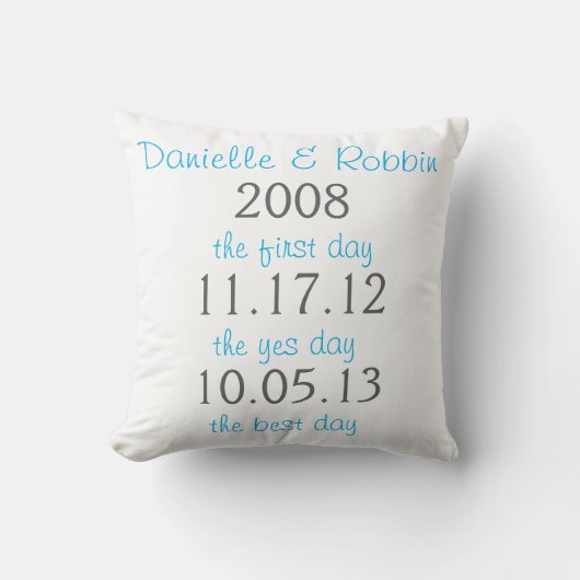 Coussin pour l'anniversaire de mariage (Recto)