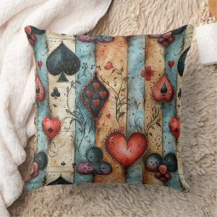 Coussin Pour les amateurs de jeux de cartes. Jouer des sym