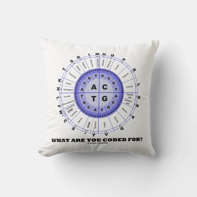 Coussin Pour Quoi Avez-Vous Codé ? Roue Acide Amino (Recto)