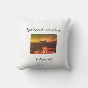 Coussin Pour toujours en amour ajouter photo de couple mar