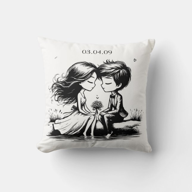 Coussin Pour toujours nous (Recto)