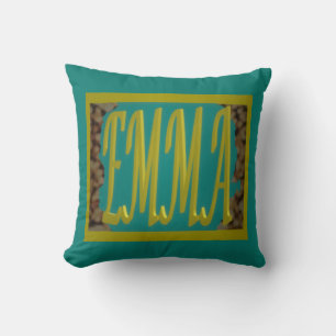 COUSSIN POUR UNE FILLE APPELÉE EMMA MARINE BLEU PEBBLES