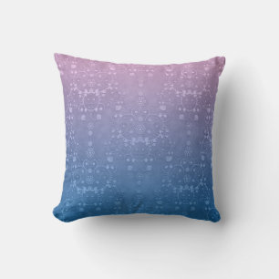 Coussin Pourpre à Pervenche Floral Damassé Intriqué