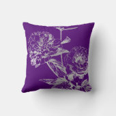 Coussin Pourpre de M. et de Mme Wedding Simple Floral (Verso)