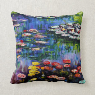 Coussin pourpre de nénuphars de Monet