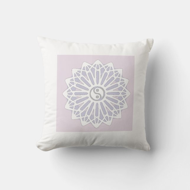 Coussin Pourpre de sagesse d'inspiration de Yin Yang, (Recto)