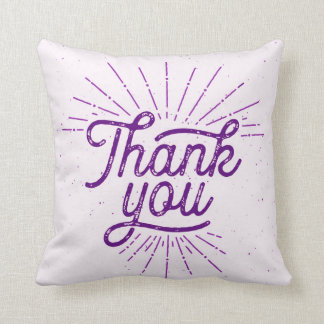 Coussin Pourpre de typographie de Merci d'éclat