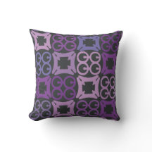 Coussin pourpre d'impression d'Adinkra d'Africain