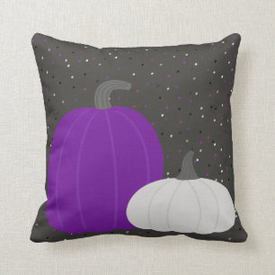 Coussin pourpre et blanc de citrouille