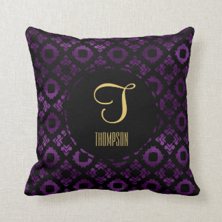 Coussin Pourpre, noir chics, et or