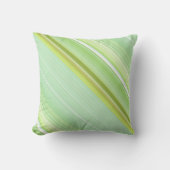 Coussin Pousse Verte Menthe et Rayure Verte Citron et Carr (Recto)