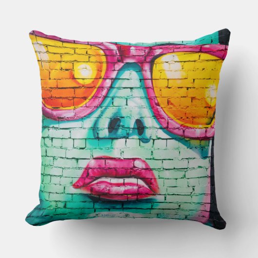 Coussin Poussette - Poussette Urbaine Street Art (Recto)