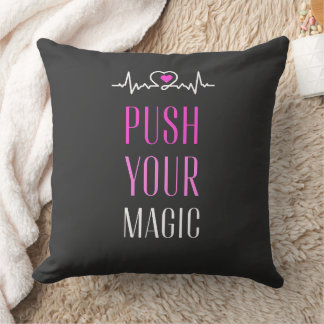 Coussin Poussez Votre Magie – Esthétique Motivationnelle