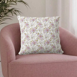 Coussin Poussière Botanique Fleur Sauvage Aquarelle Floral