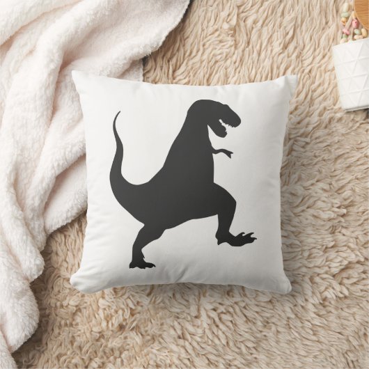 Coussin Poussin de dinosaure noir et blanc (Couverture)