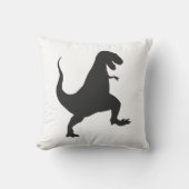 Coussin Poussin de dinosaure noir et blanc (Recto)