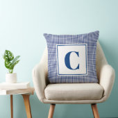 Coussin Poussin Monogramme - Pouponnière Bleu Vérifié (Chaise)