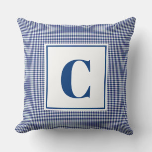 Coussin Poussin Monogramme - Pouponnière Bleu Vérifié