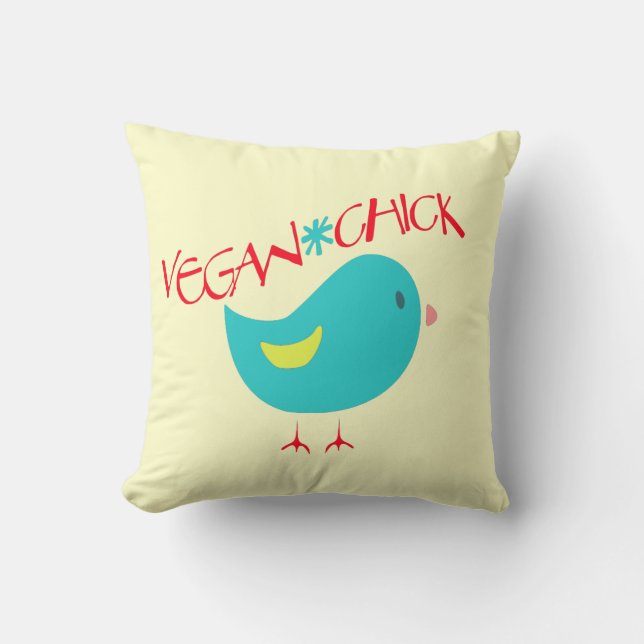 Coussin Poussin végétalien (Recto)