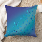 Coussin Poutres et papillons bleus Abstraits (Couverture)