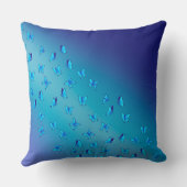 Coussin Poutres et papillons bleus Abstraits (Verso)