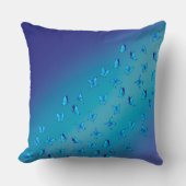 Coussin Poutres et papillons bleus Abstraits (Recto)