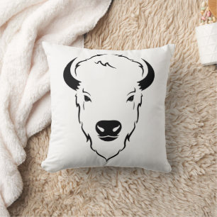 Coussin Pouvoir résilient : Art de pochoir de tête de buff