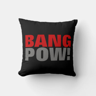 Coussin Pow de Black White Red Bang ! Comic Retro Vintage