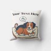 Coussin Powered by Coffee & Dog Dreams (Verso)