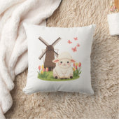 Coussin Prairie aux moutons au moulin à vent (Couverture)