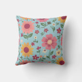 Coussin Prairie capricieuse rose et or (Verso)