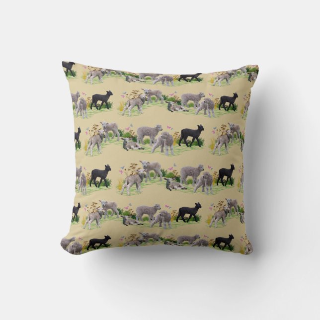 Coussin Prairie de l'Agneau (Or) (Recto)