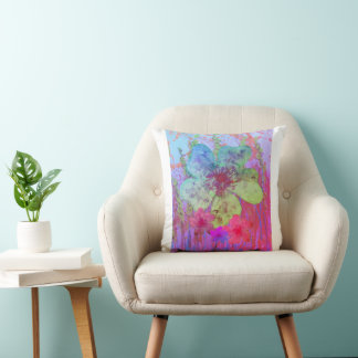 Coussin Prairie-Fleurie-Abstraite-Rêveuse