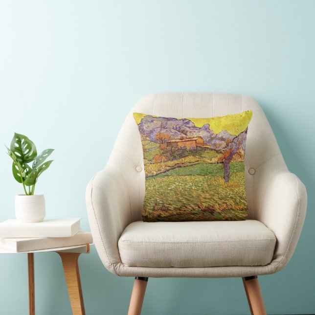 Coussin Pré en montagne par Vincent van Gogh (Chaise)