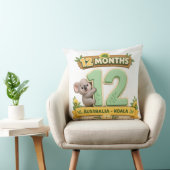 Coussin Premier anniversaire bébé 12 mois (Chaise)