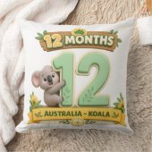 Coussin Premier anniversaire bébé 12 mois (Couverture)