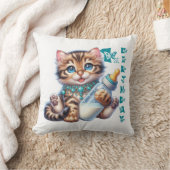 Coussin Premier anniversaire de bébé. (Couverture)