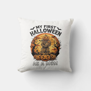 Coussin Premier Halloween en tant que maman citrouille épo