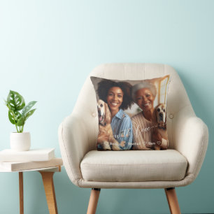 Coussin Premier jour des mères Chien Grand-mère Photo pe
